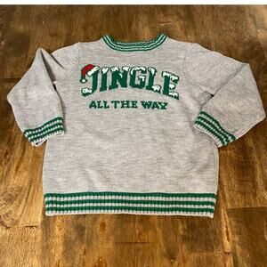 Holiday Time light gray Jingle all the Way Christmas crew sweater‎ SIZE M